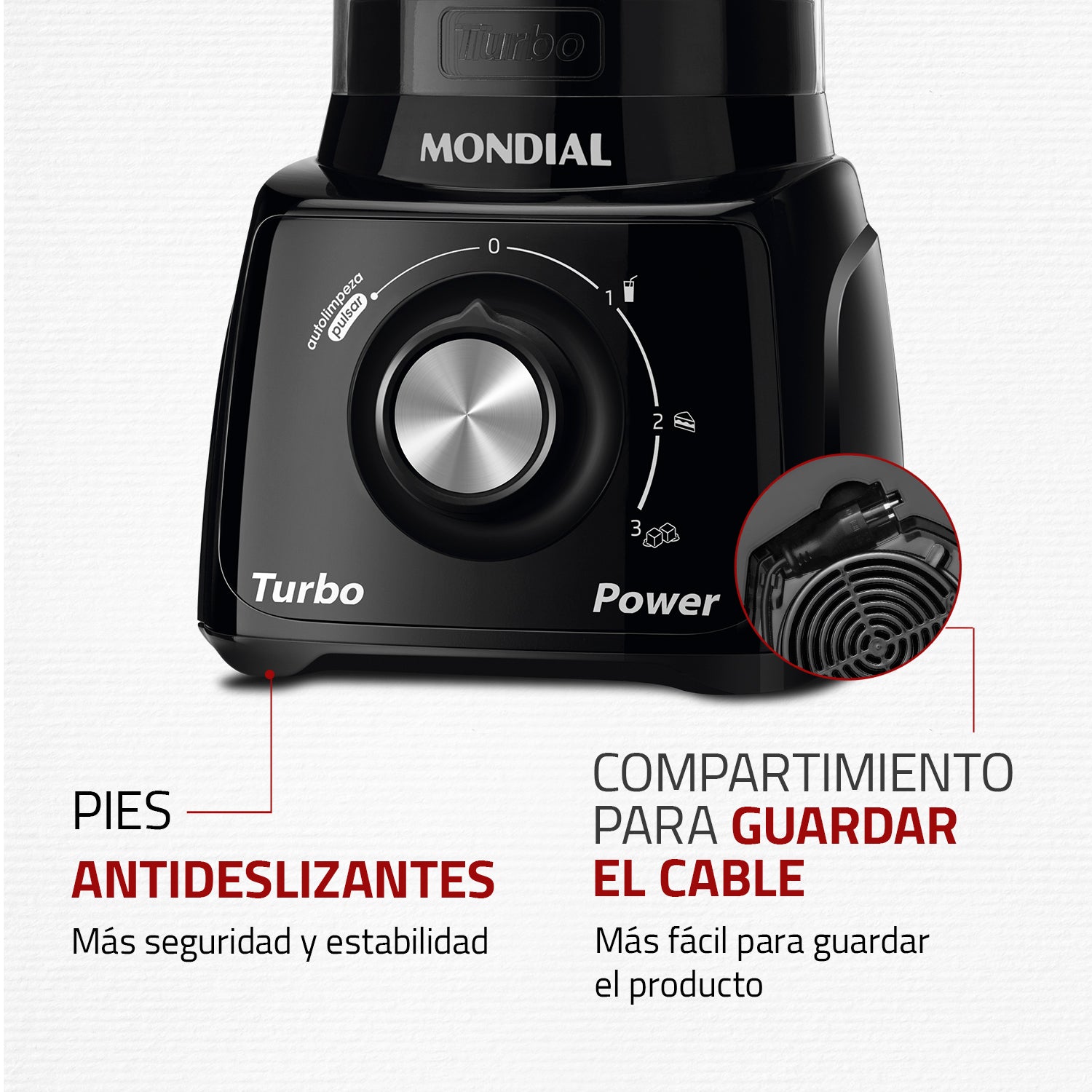 Liquidificador Mondial L-99 Turbo 3 Velocidades 500W Liquidificador Mondial L-99 Turbo 3 Velocidades 500W